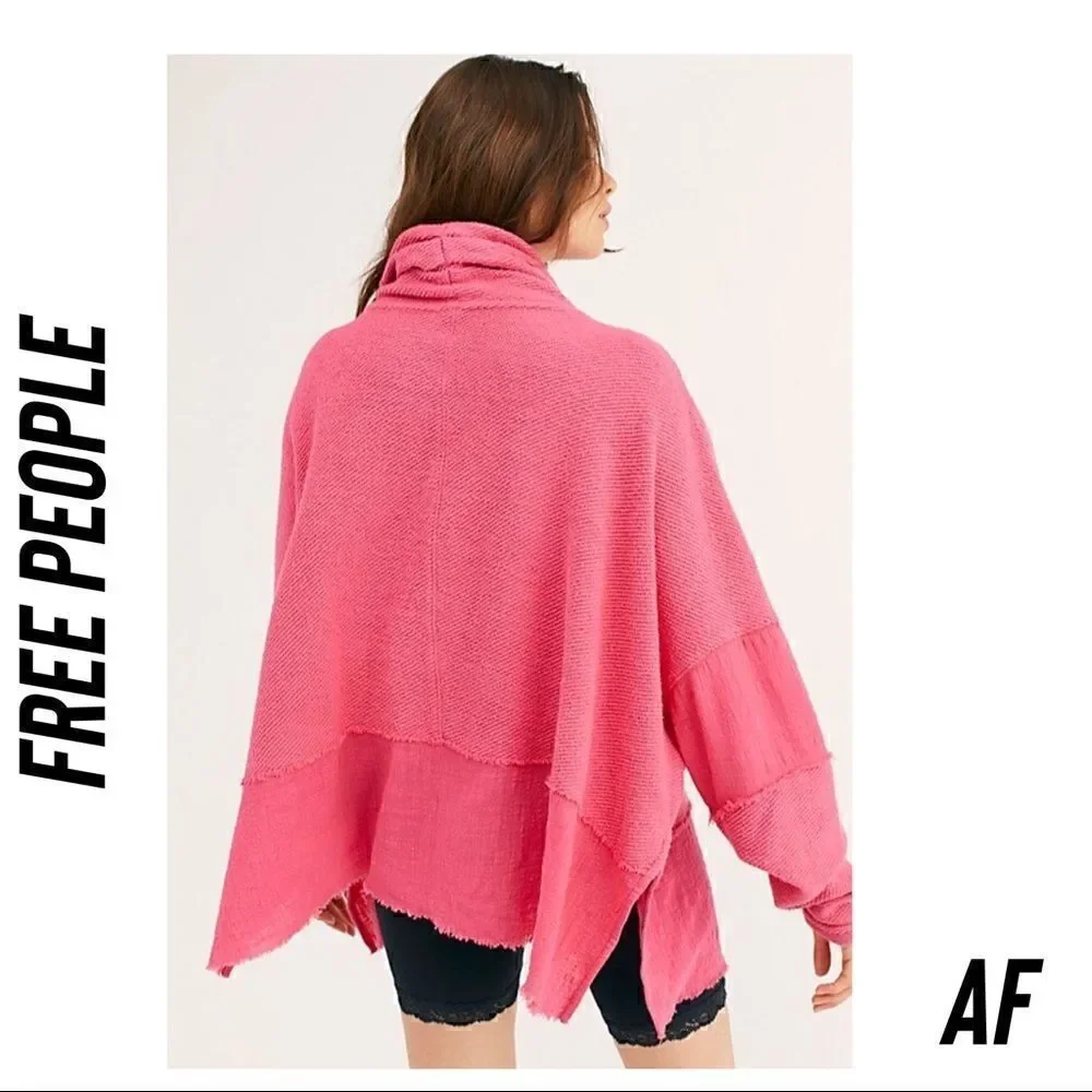 FREE PEOPLE ZOE PULLOVER PINK NEW SMALL